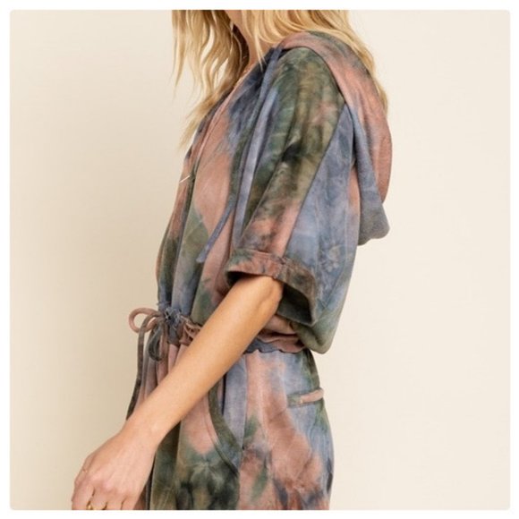 POL Earth Palette Hooded Lounge Romper - Picture 11 of 14